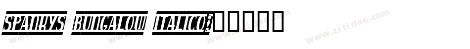spankys bungalow italico字体转换